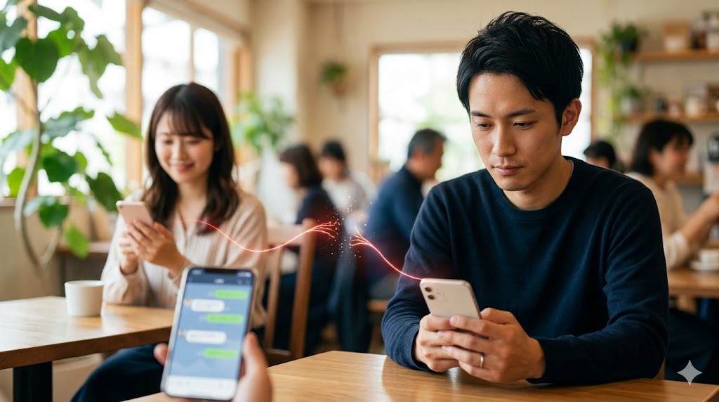 マッチングアプリで、いい感じだったが冷めてしまい、「恋人ができた」と誠実に伝えて関係を終わらせる日本人男性