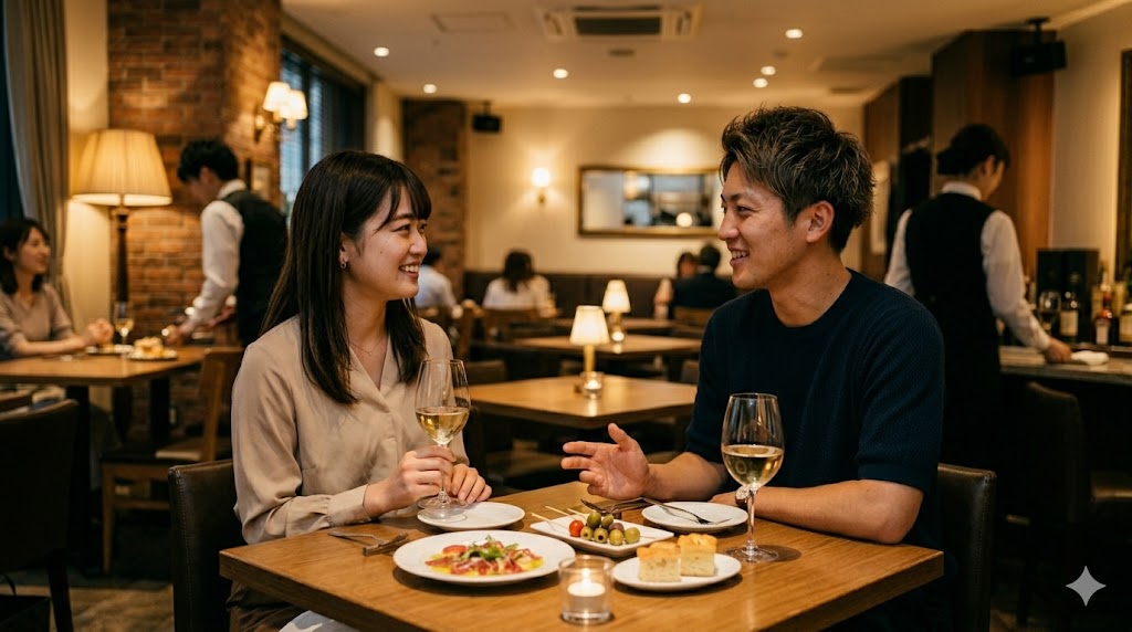 初デートの食事で失敗しない清潔感のあるイタリアン料理