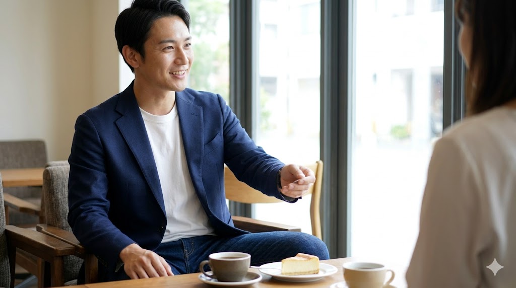 マッチングアプリの出会いで綺麗な服装をしている男性
