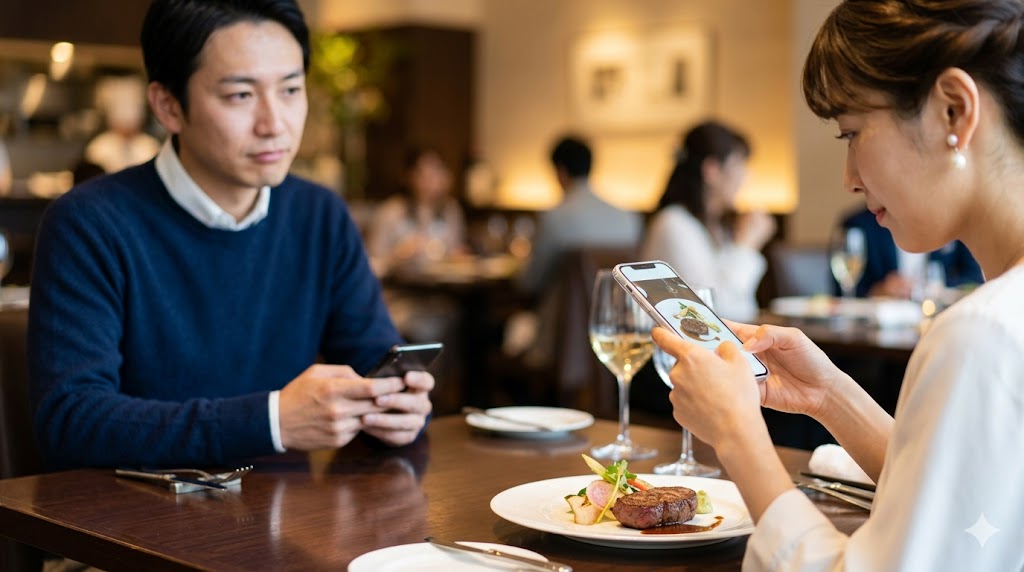 デート当日のスマホへの依存度と態度