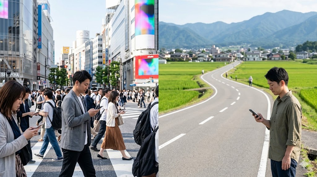 地方と都市部で生じる格差と目安