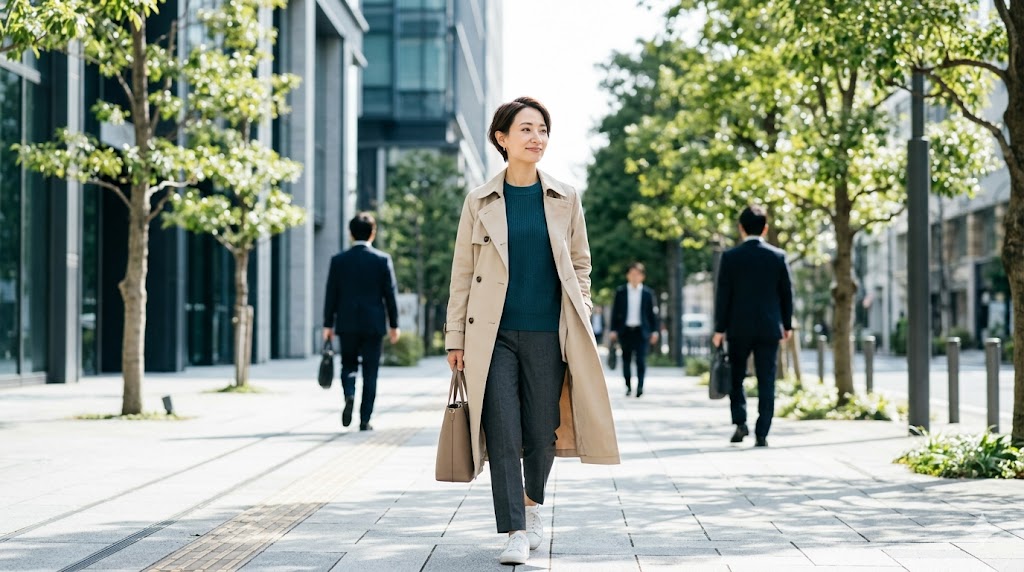 ライフステージの変化を楽しみ、自分らしく自立して歩む大人の日本人女性。