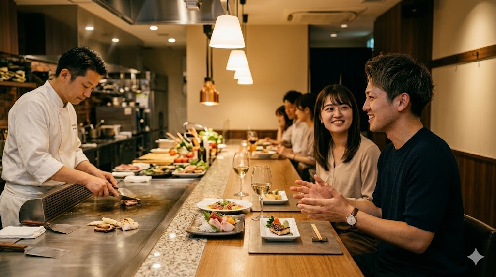 緊張を和らげ会話が弾みやすい初デートのカウンター席
