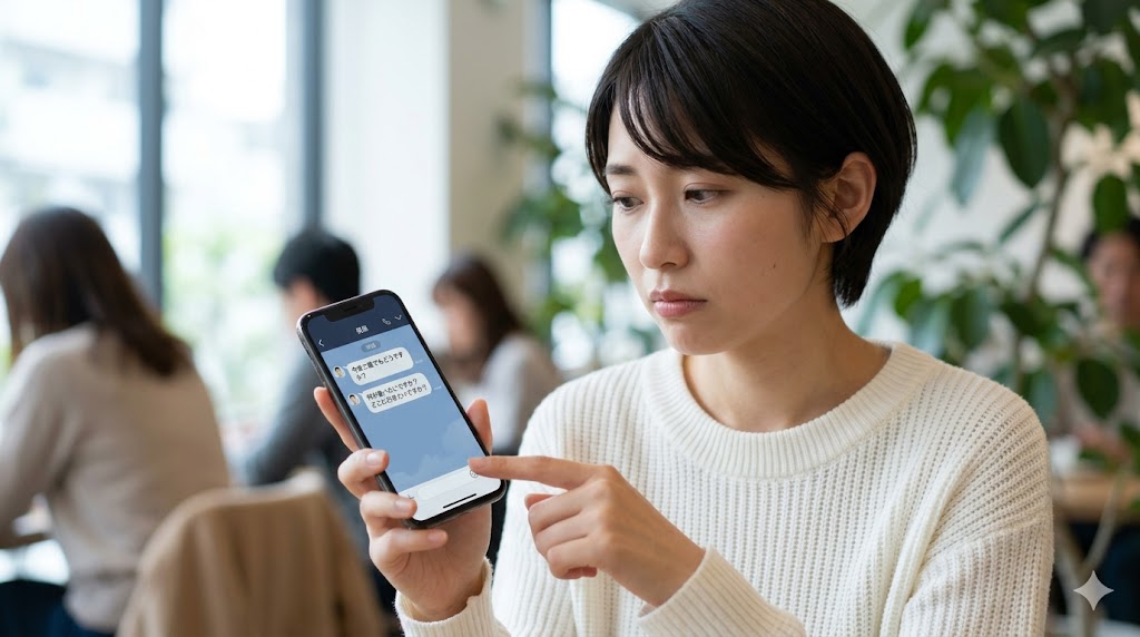 デートに誘われた際に、「どこに行きたいですか？」などと丸投げして、受け身になっている女性。