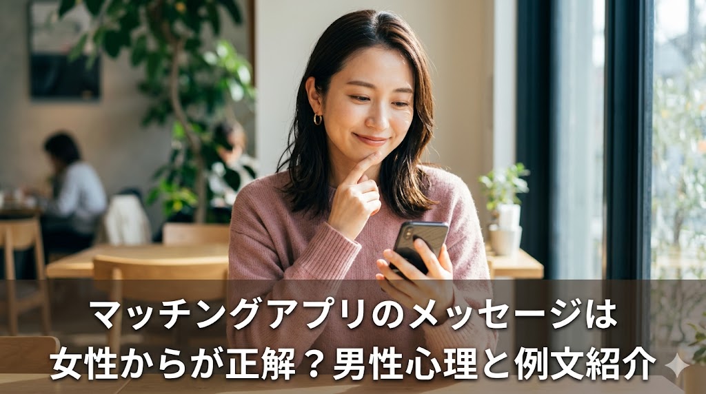 マッチングアプリのメッセージは女性からが正解？男性心理と例文紹介