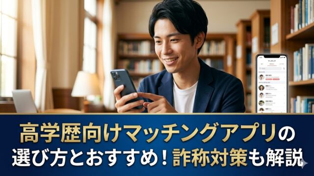 高学歴向けマッチングアプリの選び方とおすすめ！詐称対策も解説