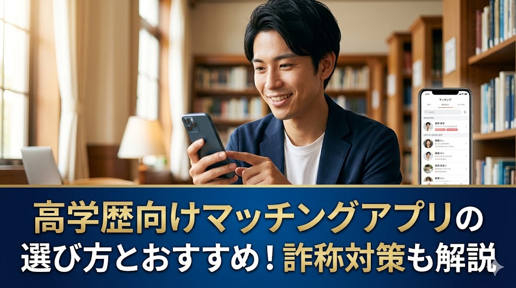 高学歴向けマッチングアプリの選び方とおすすめ！詐称対策も解説