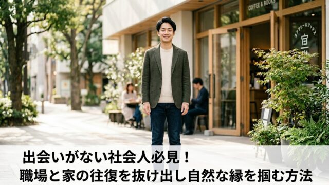 出会いがない社会人必見！職場と家の往復を抜け出し自然な縁を掴む方法