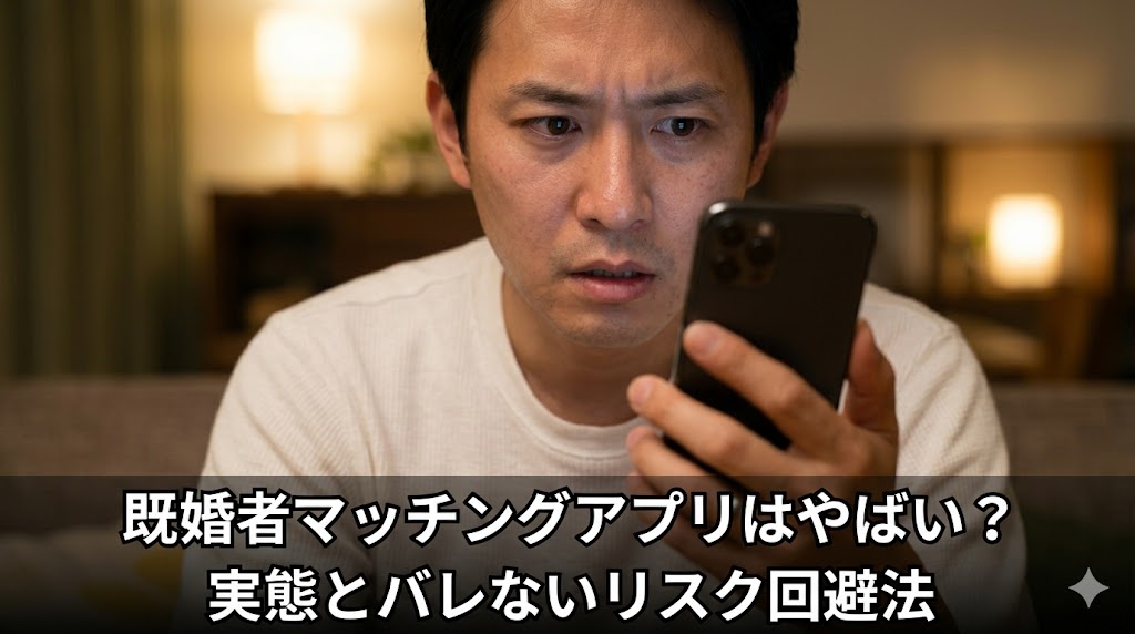 既婚者マッチングアプリはやばい？実態とバレないリスク回避法