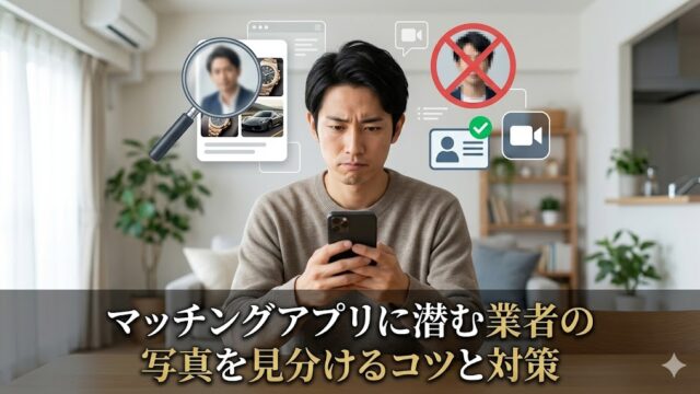 マッチングアプリに潜む業者の写真を見分けるコツと対策