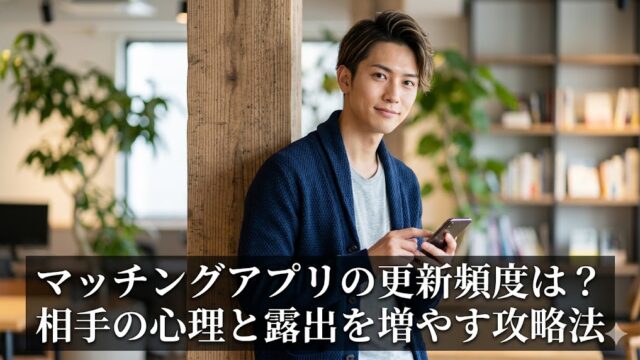 マッチングアプリの更新頻度は？相手の心理と露出を増やす攻略法