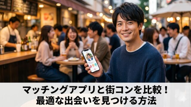 マッチングアプリと街コンを比較！最適な出会いを見つける方法
