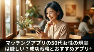 マッチングアプリの50代女性の現実は厳しい？成功戦略とおすすめアプリ