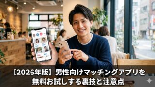 【2026年版】男性向けマッチングアプリを無料お試しする裏技と注意点