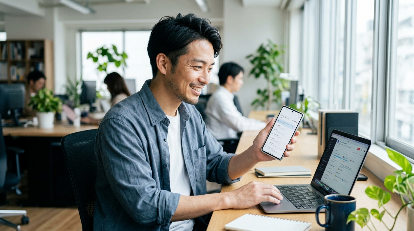 画面最下部にある極小リンクを見つける