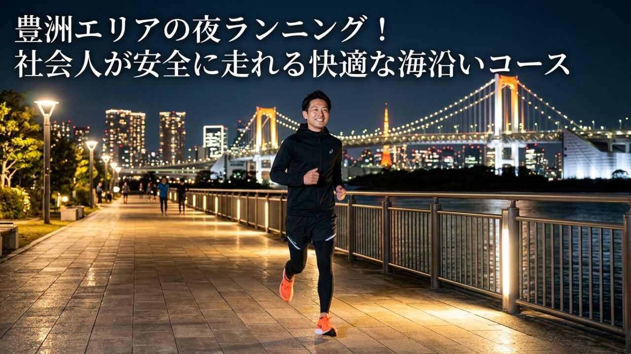 豊洲エリアの夜ランニング！社会人が安全に走れる快適な海沿いコース