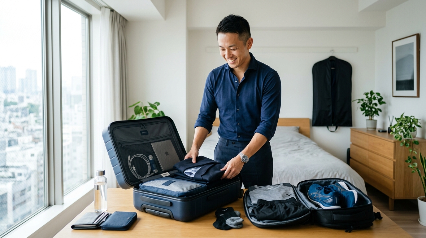 結論から！出張の荷物でランニングウェアを減らす技