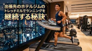 出張先のホテルジムのトレッドミルでランニングを継続する秘訣