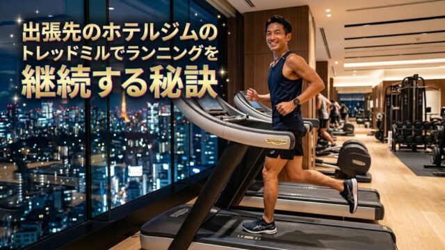 出張先のホテルジムのトレッドミルでランニングを継続する秘訣
