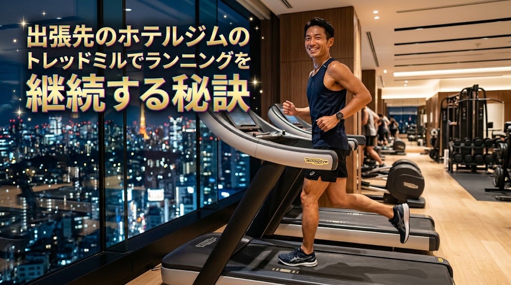 出張先のホテルジムのトレッドミルでランニングを継続する秘訣