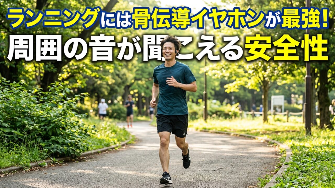 ランニングには骨伝導イヤホンが最強！周囲の音が聞こえる安全性