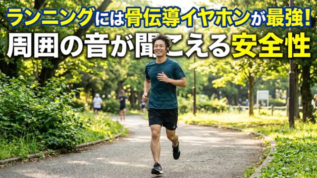 ランニングには骨伝導イヤホンが最強！周囲の音が聞こえる安全性
