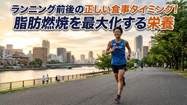 ランニング前後の正しい食事タイミング！脂肪燃焼を最大化する栄養