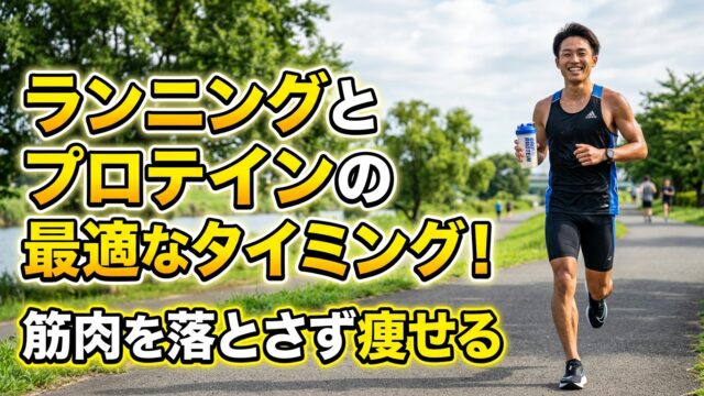 ランニングとプロテインの最適なタイミング！筋肉を落とさず痩せる
