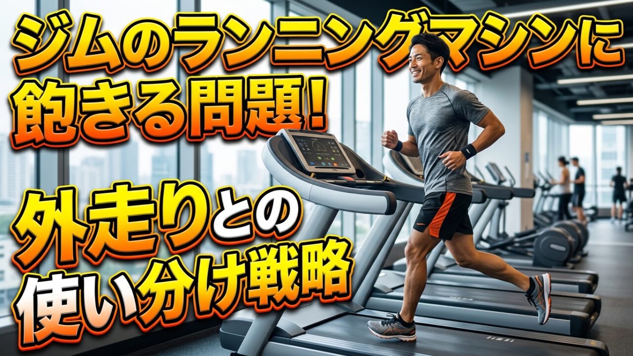 ジムのランニングマシンに飽きる問題！外走りとの使い分け戦略