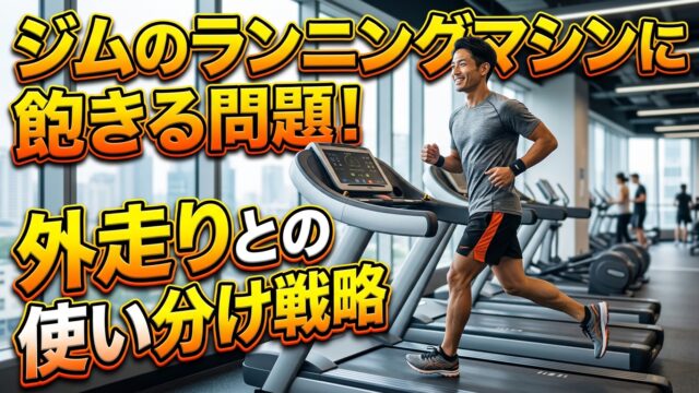 ジムのランニングマシンに飽きる問題！外走りとの使い分け戦略
