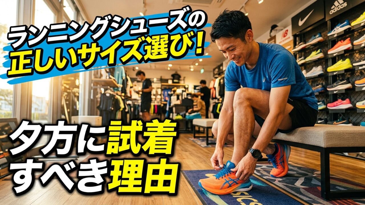 ランニングシューズの正しいサイズ選び！夕方に試着すべき理由