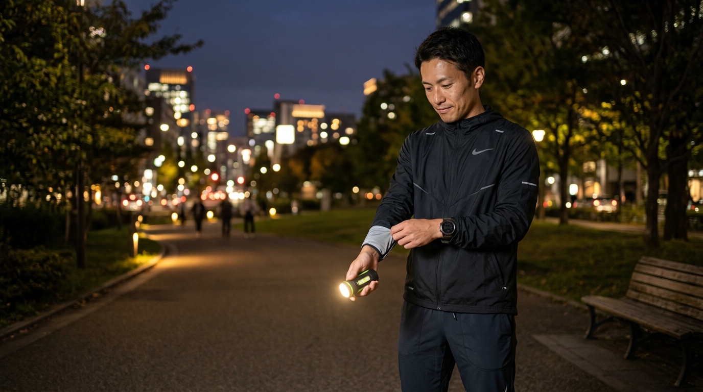 夜道のランニングを安全にするライトの結論
