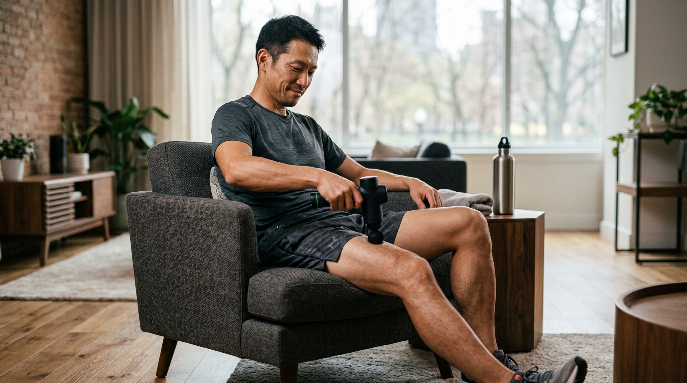 Percussive Therapy Mechanism for Runner Muscle Fatigue