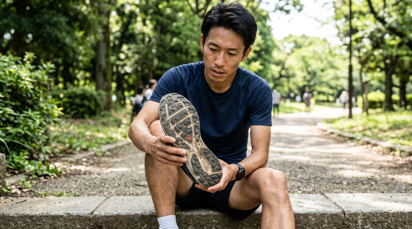 アウトソールの摩耗は分かりやすい劣化サイン