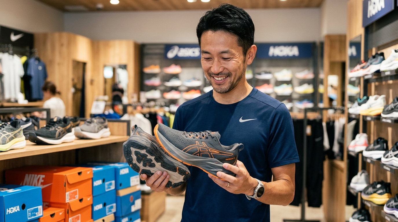 足の過度な倒れ込みを防ぐ安定性を重視する