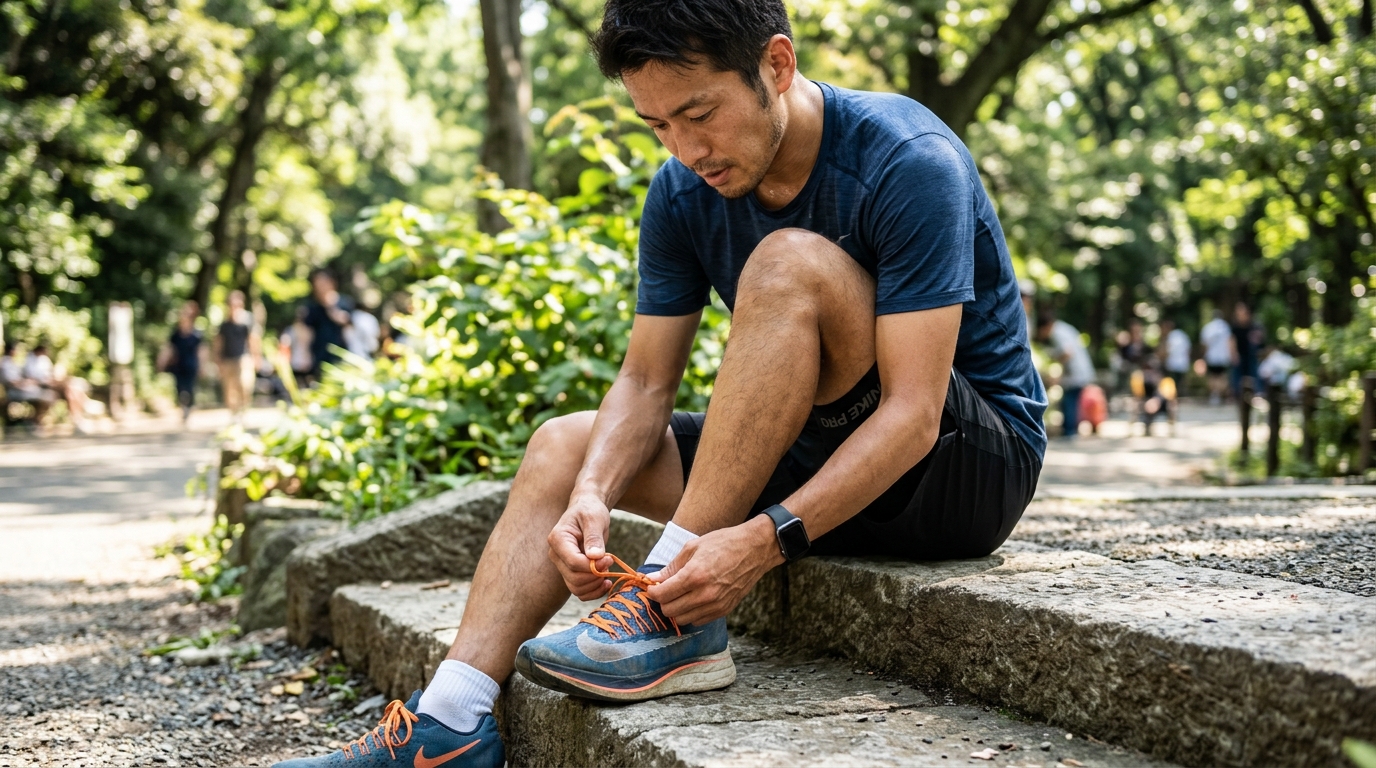 Double Eyelet Heel Lock Lacing Technique for Running