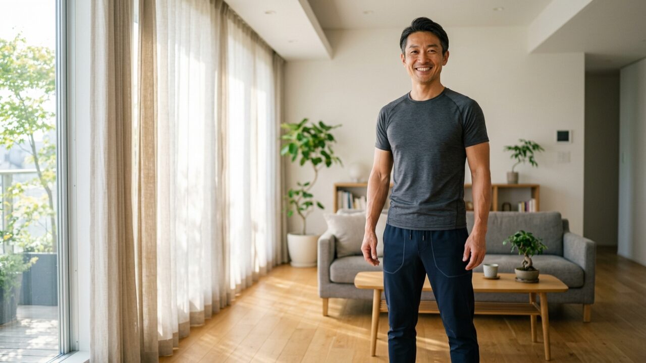 40代のぽっこりお腹を撃退！1日5分で効く最強の体幹トレーニング