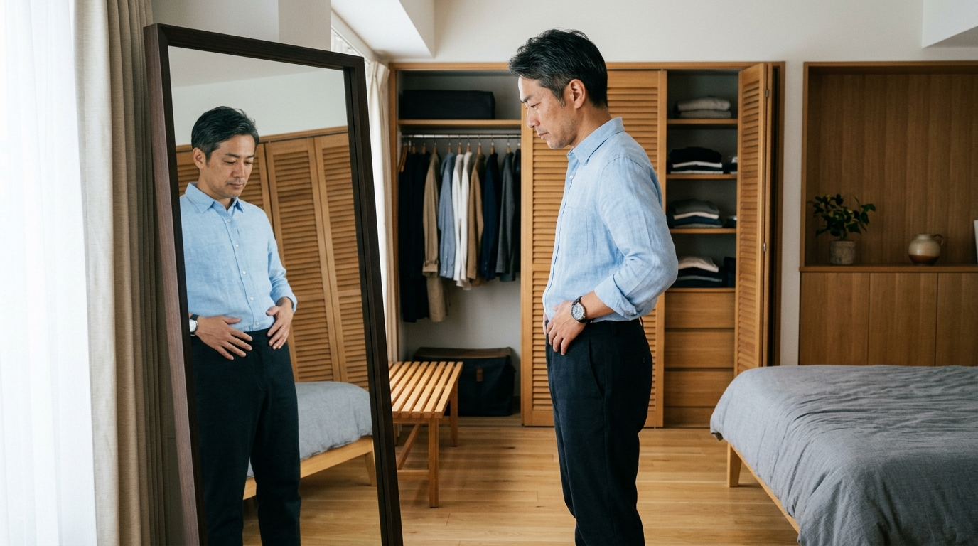 40代男性のぽっこりお腹が治らない根本原因と科学的真実